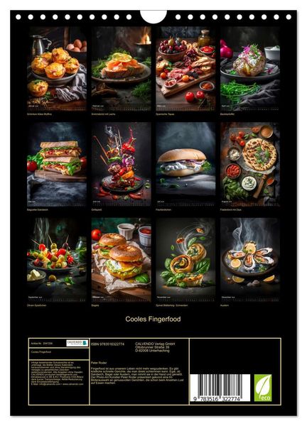 Produktbild: Cooles Fingerfood (Wandkalender 2026 DIN A4 hoch), CALVENDO Monatskalender