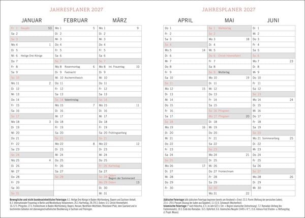 Produktbild: Tages-Kalenderbuch A6, schwarz 2027