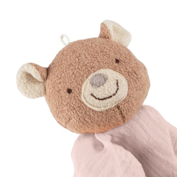 Produktbild: Sigikid 31262 - Baby Schnuffeltuch B&auml;r, rosa, Baumwoll-Musselin, sigibaby