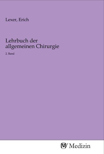 Produktbild: Lehrbuch der allgemeinen Chirurgie