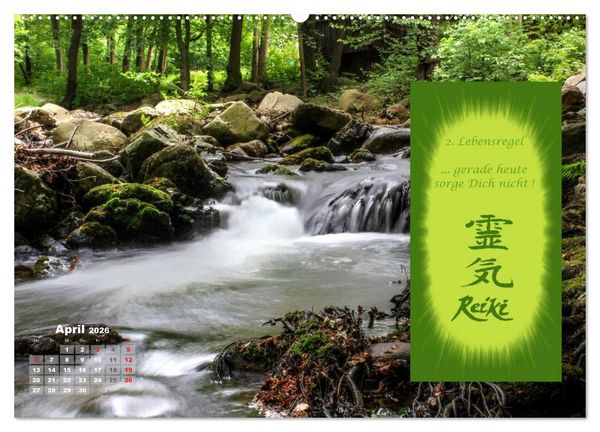 Produktbild: REIKI - Chakrameditation (Wandkalender 2026 DIN A2 quer), CALVENDO Monatskalender