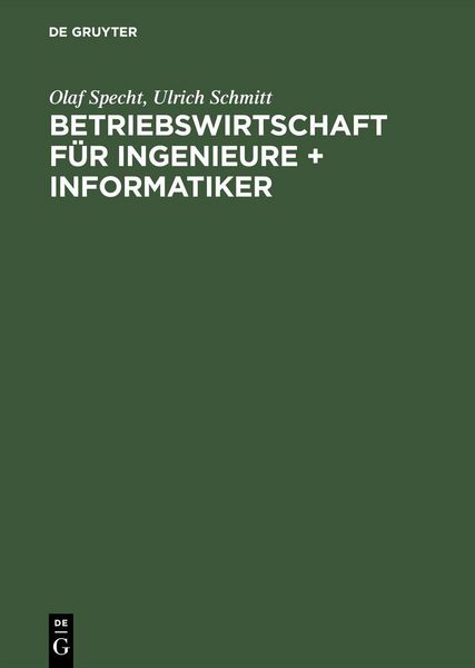 Produktbild: Betriebswirtschaft f&uuml;r Ingenieure + Informatiker