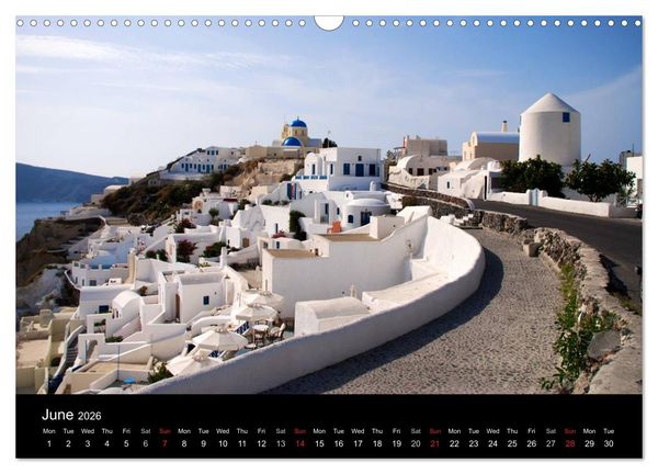Produktbild: Lights of Santorini (Wall Calendar 2026 DIN A3 landscape), CALVENDO 12 Month Wall Calendar