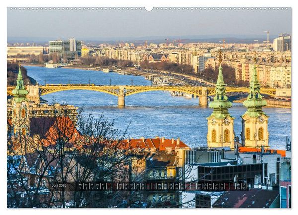 Produktbild: Budapest - Die Stadt an der Donau (hochwertiger Premium Wandkalender 2026 DIN A2 quer), Kunstdruck in Hochglanz
