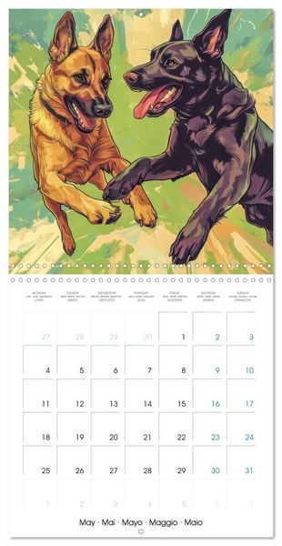 Produktbild: German Sheperd - Comic Style (Wall Calendar 2026 12 &times; 12 Inch) CALVENDO 12 Month Wall Calendar