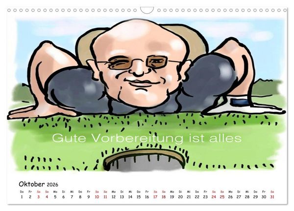 Produktbild: Golfkalender f&uuml;r Anf&auml;nger und alle die Spa&szlig; am Golfen haben (Wandkalender 2026 DIN A3 quer), CALVENDO Monatskalender