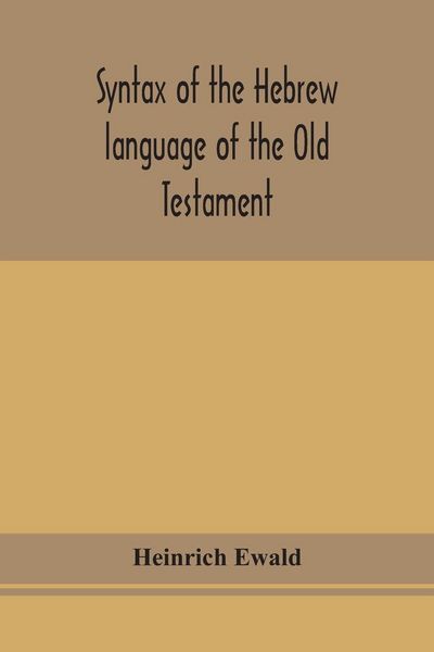 Produktbild: Syntax Of The Hebrew Language Of The Old Testament