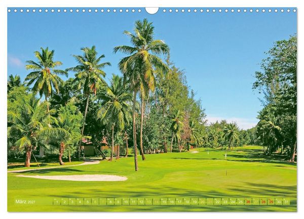 Produktbild: Golfparadiese der Welt (Wandkalender 2027 DIN A3 quer), CALVENDO Monatskalender