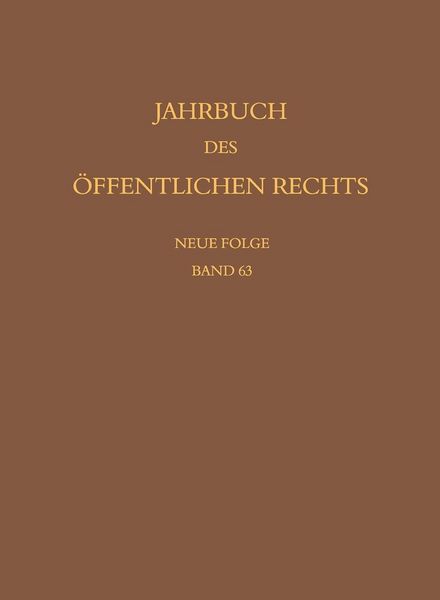 Produktbild: Jahrbuch des &ouml;ffentlichen Rechts der Gegenwart. Neue Folge
