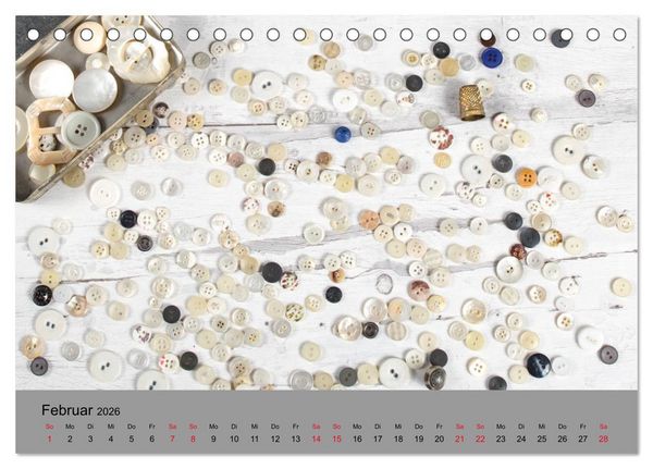 Produktbild: Die Art der Kn&ouml;pfe (Tischkalender 2026 DIN A5 quer), CALVENDO Monatskalender