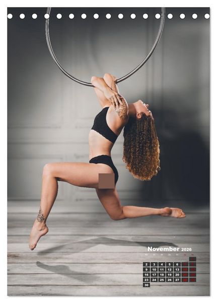 Produktbild: Aerial Hoop Magic (Tischkalender 2026 DIN A5 hoch), CALVENDO Monatskalender