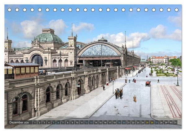 Produktbild: Historisches Dresden um 1900 neu restauriert und detailkoloriert (Tischkalender 2026 DIN A5 quer), CALVENDO Monatskalender
