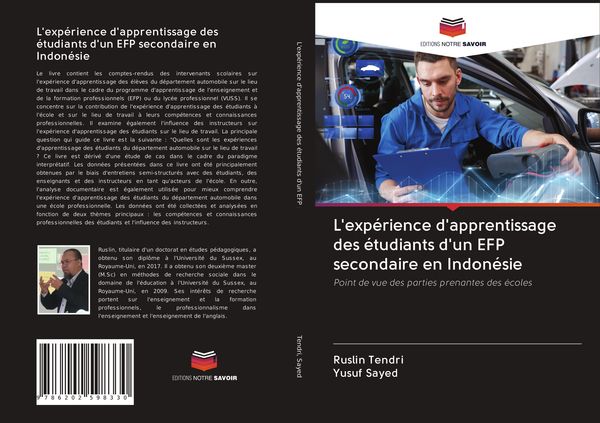 Produktbild: L'exp&eacute;rience d'apprentissage des &eacute;tudiants d'un EFP secondaire en Indon&eacute;sie