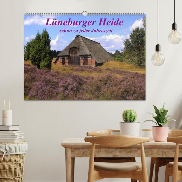Produktbild: L&uuml;neburger Heide - sch&ouml;n zu jeder Jahreszeit (Wandkalender 2026 DIN A2 quer), CALVENDO Monatskalender