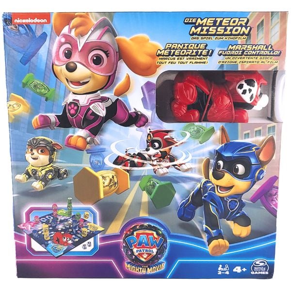 Spin Master Games - Paw Patrol: Der Mighty Kinofilm - Die Meteor Mission - Das actiongeladene Spiel zum Film für 2-4 Fellfreunde ab 4 Jahren