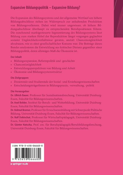Produktbild: Expansive Bildungspolitik &ndash; Expansive Bildung?