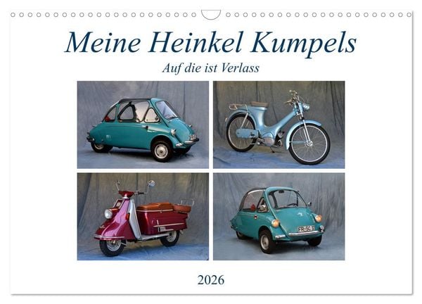 Produktbild: Meine Heinkel Kumpels (Wandkalender 2026 DIN A3 quer), CALVENDO Monatskalender