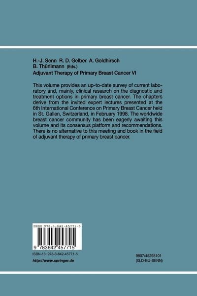 Produktbild: Adjuvant Therapy of Primary Breast Cancer VI