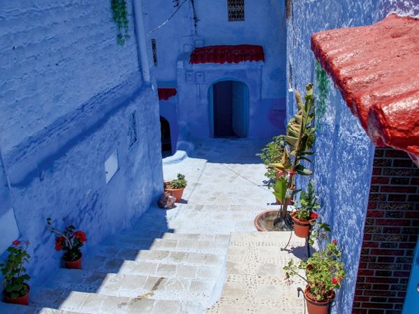 Produktbild: CALVENDO Puzzle Unterwegs in Chefchaouen | 1000 Teile Lege-Gr&ouml;&szlig;e 64x48cm Foto-Puzzle f&uuml;r gl&uuml;ckliche Stunden