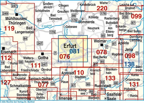 Produktbild: Stadtplan Erfurt