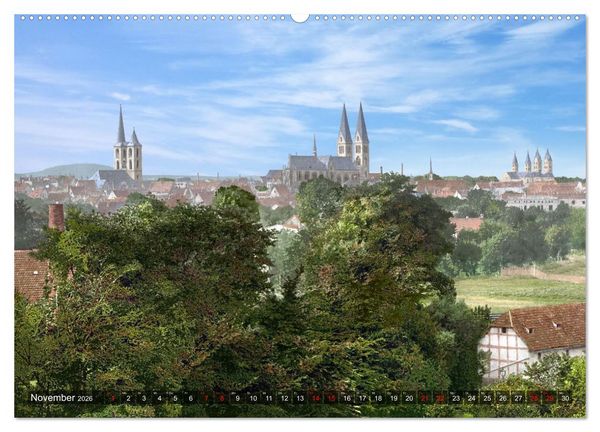Produktbild: Sachsen-Anhalt - Orte zur Kaiserzeit in Farbe - Fotos restauriert und koloriert (hochwertiger Premium Wandkalender 2026 DIN A2 quer), Kunstdruck in Hochglanz