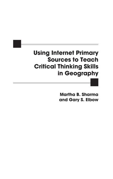 Produktbild: Using Internet Primary Sources to Teach Critical Thinking Skills in Geography