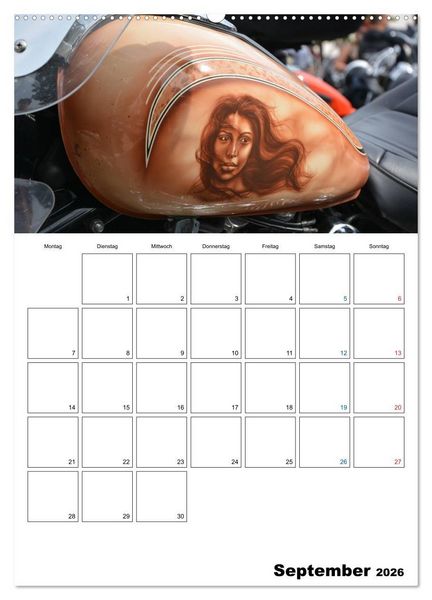 Produktbild: Harley Davidson Familienplaner (hochwertiger Premium Wandkalender 2026 DIN A2 hoch), Kunstdruck in Hochglanz