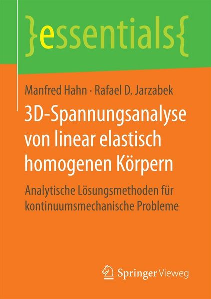 Produktbild: 3D-Spannungsanalyse von linear elastisch homogenen K&ouml;rpern