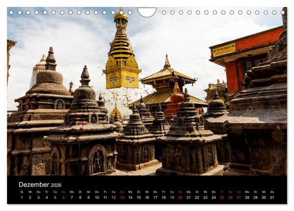 Produktbild: Nepal-Das Kathmandu-Tal nach dem Beben (Wandkalender 2026 DIN A4 quer), CALVENDO Monatskalender