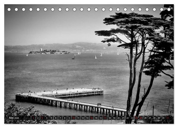Produktbild: SAN FRANCISCO Monochrome Ansichten (Tischkalender 2026 DIN A5 quer), CALVENDO Monatskalender