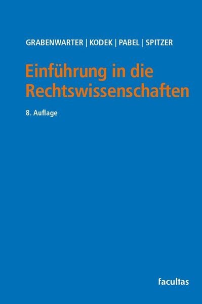 Produktbild: Einf&uuml;hrung in die Rechtswissenschaften