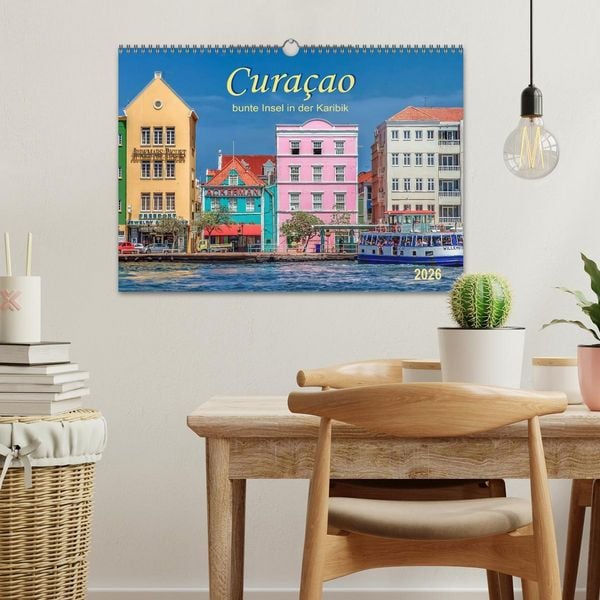 Produktbild: Cura&ccedil;ao - bunte Insel in der Karibik (Wandkalender 2026 DIN A3 quer), CALVENDO Monatskalender
