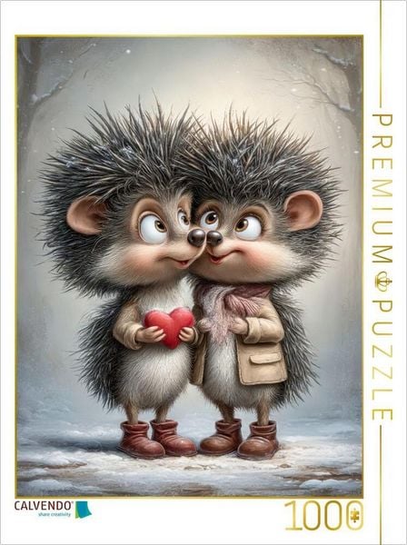 Produktbild: CALVENDO Puzzle Igel - Liebe | 1000 Teile Lege-Gr&ouml;&szlig;e 64x48cm Foto-Puzzle f&uuml;r gl&uuml;ckliche Stunden