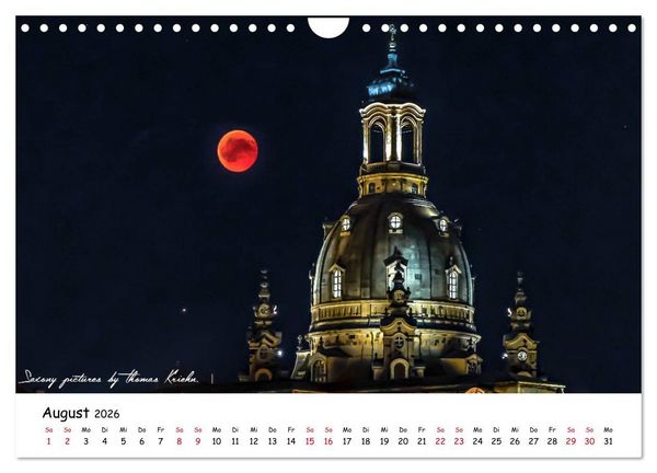 Produktbild: Dresden 2026 - Saxony Pictures by Thomas Kriehn (Wandkalender 2026 DIN A4 quer), CALVENDO Monatskalender