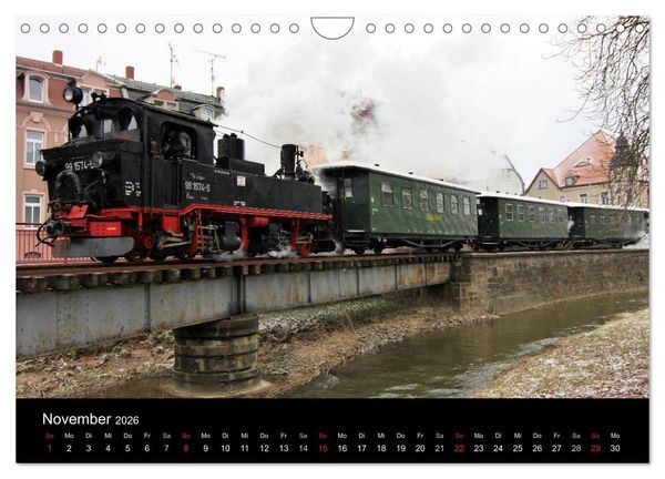 Produktbild: Dampfbahnromantik auf schmaler Spur (Wandkalender 2026 DIN A4 quer), CALVENDO Monatskalender
