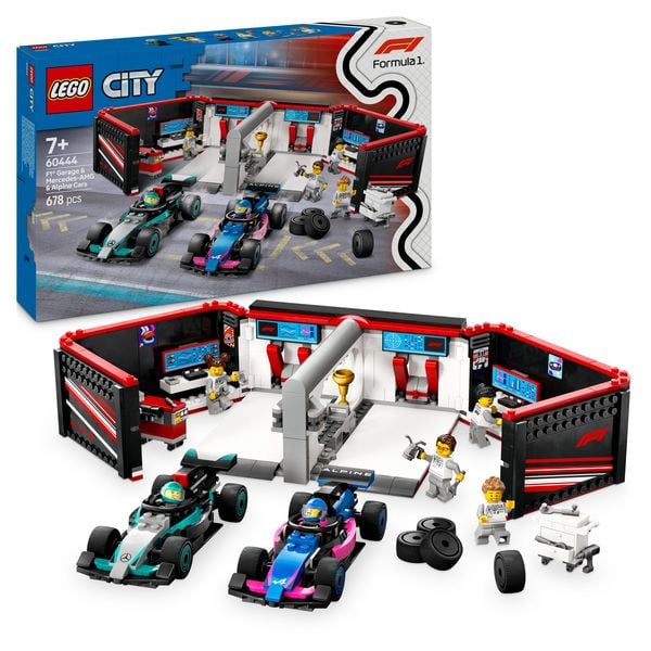 LEGO City F1 Garage mit Mercedes-AMG & Alpine Rennautos - Bauset 60444