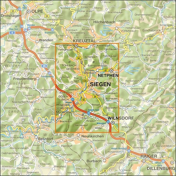 Produktbild: Wanderkarte Siegen 1:25 000