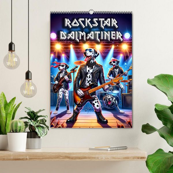 Produktbild: Rockstar Dalmatiner (Wandkalender 2026 DIN A2 hoch), CALVENDO Monatskalender