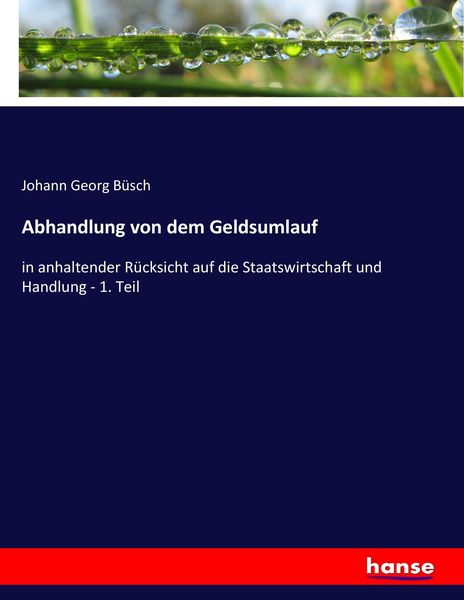 Produktbild: Abhandlung von dem Geldsumlauf