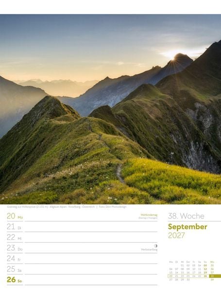 Produktbild: Faszination Alpenwelt Wochenplaner Kalender 2027
