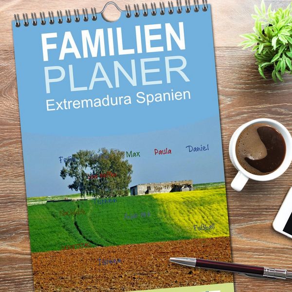 Produktbild: Familienplaner 2026 - Extremadura Spanien mit 5 Spalten (Wandkalender, 21 x 45 cm) CALVENDO