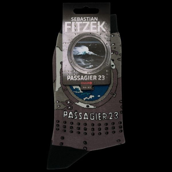 Produktbild: Sebastian Fitzek-Socken "Passagier 23" Gr&ouml;&szlig;e 36 - 41