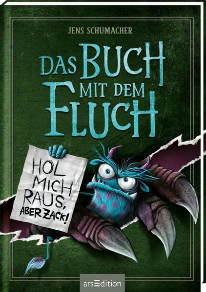 Das Buch mit dem Fluch – Hol mich raus, aber zack! (Das Buch mit dem Fluch 2), Gebundene Ausgabe von Jens Schumacher, arsedition, 978-3-8458-4830-3