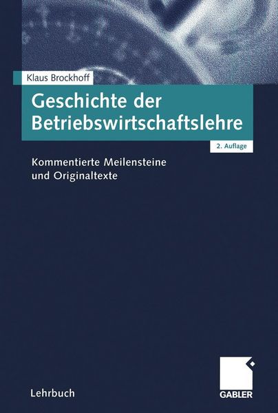 Produktbild: Geschichte der Betriebswirtschaftslehre