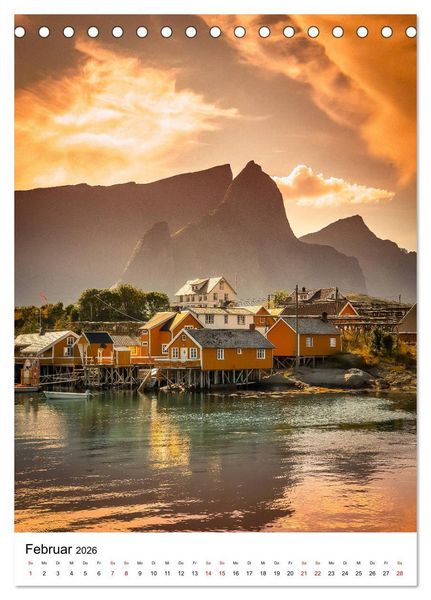 Produktbild: Norwegen - Eine Reise durch das skandinavische Land. (Tischkalender 2026 DIN A5 hoch), CALVENDO Monatskalender