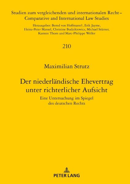 Produktbild: Der niederl&auml;ndische Ehevertrag unter richterlicher Aufsicht