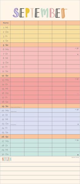 Produktbild: Familienplaner Unser buntes Jahr 2027
