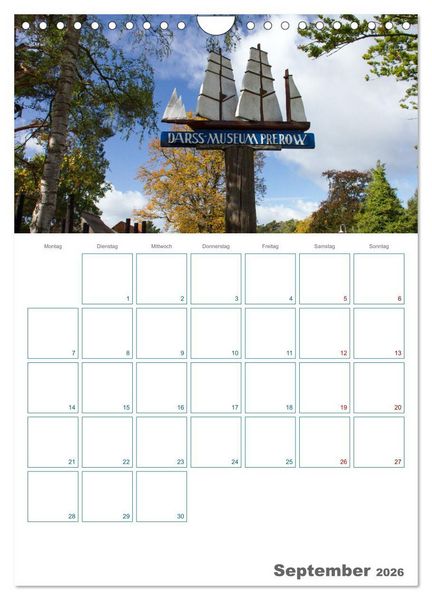Produktbild: Ostseebad Prerow - Dar&szlig;er Momente - Terminplaner (Wandkalender 2026 DIN A4 hoch), CALVENDO Monatskalender