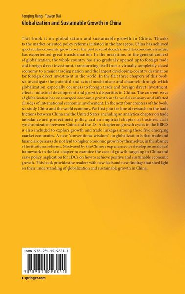 Produktbild: Globalization and Sustainable Growth in China