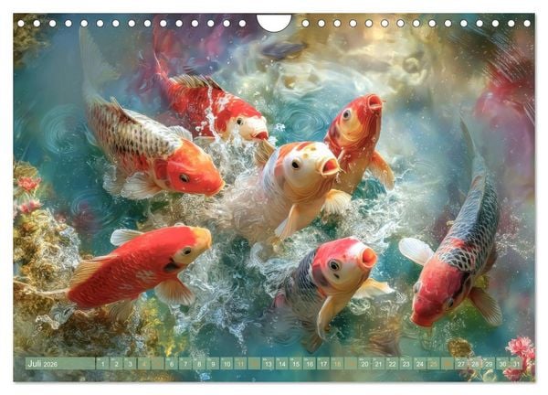 Produktbild: Kois - Ein Juwel unter Fischen (Wandkalender 2026 DIN A4 quer), CALVENDO Monatskalender
